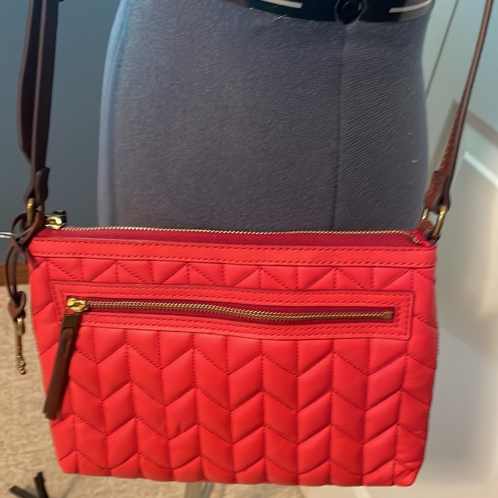 Fossil small crossbody red. Never used